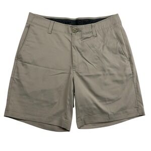 Pro Tour Brown Flat Front Performance Shorts Sz 30 Polyester Blend Stretch